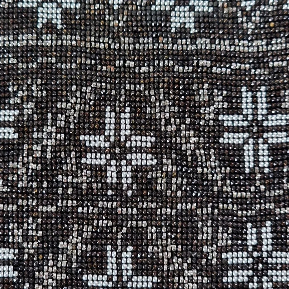 Antique French Cut Steel Micro Beaded Drawstring Reticule Pouch AS IS